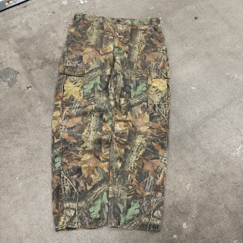 Vintage 90s Ranger Realtree Camo Hunting Cargo Pants Adjustable 36 Outdoor
